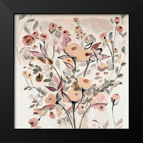 Fall Celebration Black Modern Wood Framed Art Print by Daisy D