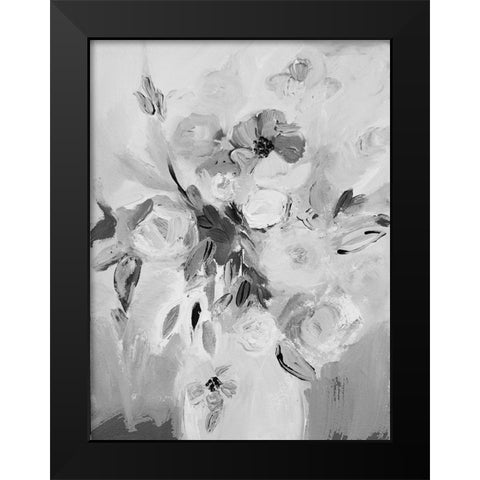 Soft Vase Black Modern Wood Framed Art Print by Daisy D