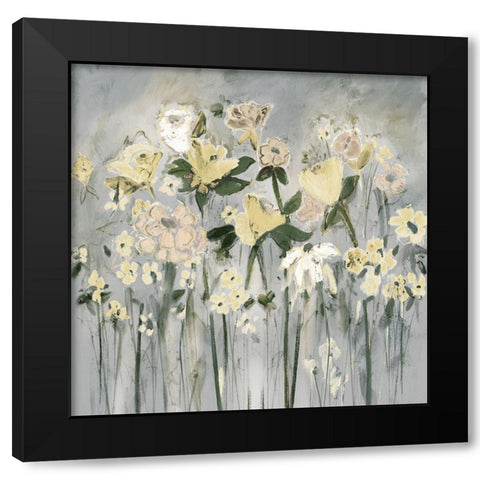 Soft Garden Black Modern Wood Framed Art Print by Daisy D