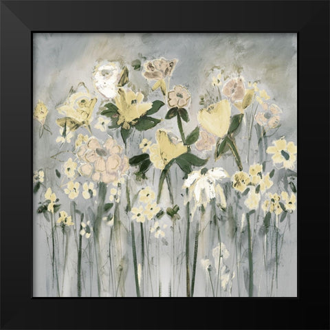 Soft Garden Black Modern Wood Framed Art Print by Daisy D