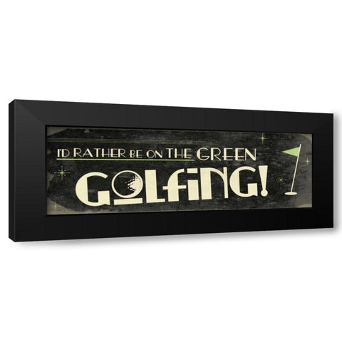 Golf Black Modern Wood Framed Art Print with Double Matting by Grey, Jace