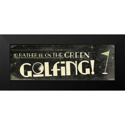 Golf Black Modern Wood Framed Art Print by Grey, Jace