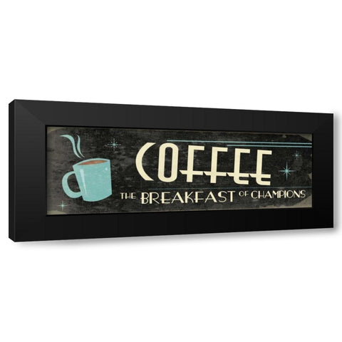 Coffee Black Modern Wood Framed Art Print by Grey, Jace
