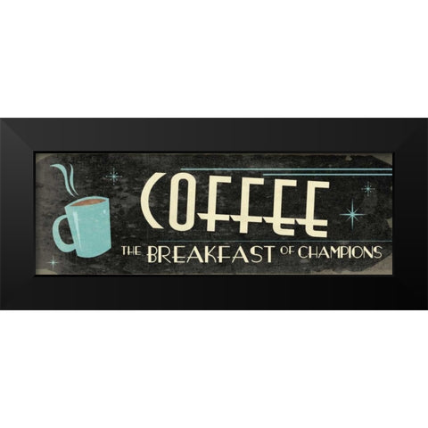 Coffee Black Modern Wood Framed Art Print by Grey, Jace