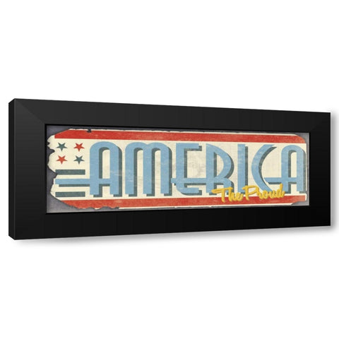 America Black Modern Wood Framed Art Print by Grey, Jace