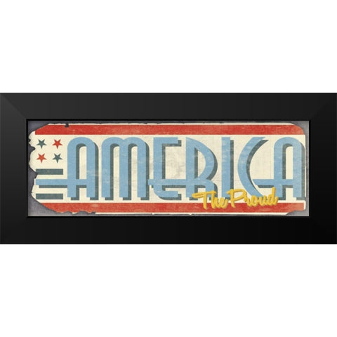 America Black Modern Wood Framed Art Print by Grey, Jace