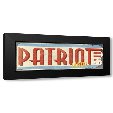 Patriot Black Modern Wood Framed Art Print by Grey, Jace