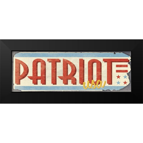 Patriot Black Modern Wood Framed Art Print by Grey, Jace