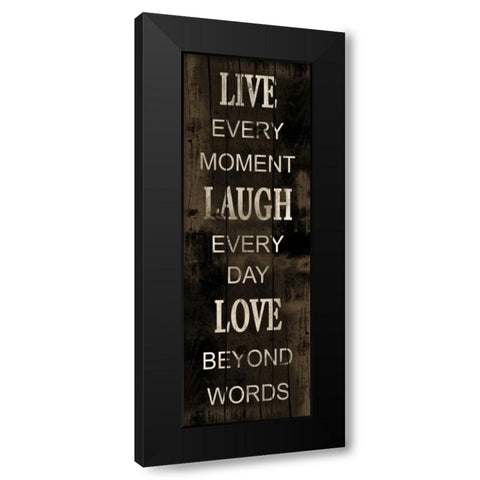 Live Black Modern Wood Framed Art Print with Double Matting by Grey, Jace
