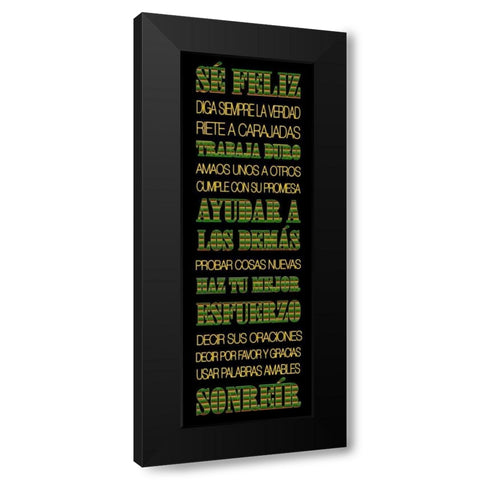 Feliz Black Modern Wood Framed Art Print with Double Matting by Grey, Jace