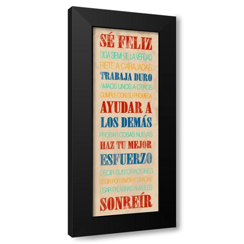Feliz Black Modern Wood Framed Art Print with Double Matting by Grey, Jace