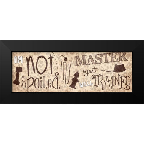 Dog Mate Black Modern Wood Framed Art Print by Grey, Jace