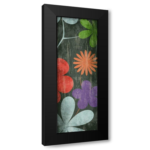 Floralpattern Black Modern Wood Framed Art Print by Grey, Jace