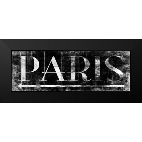 PARIS BLACK Black Modern Wood Framed Art Print by Grey, Jace
