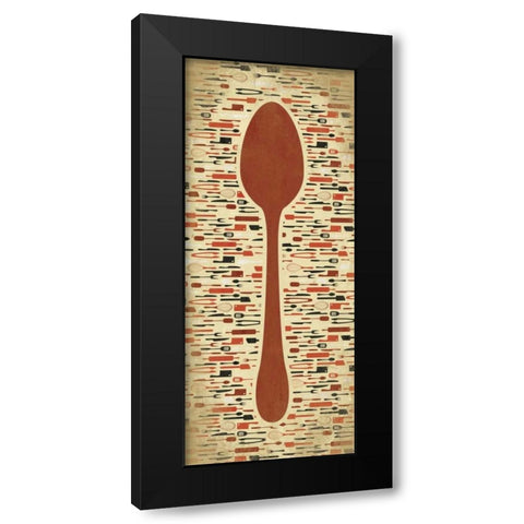 Spoon Black Modern Wood Framed Art Print with Double Matting by Grey, Jace