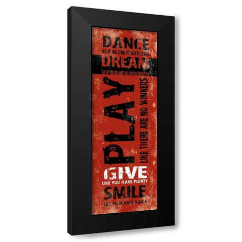 Typography RWB 2 Black Modern Wood Framed Art Print with Double Matting by Grey, Jace