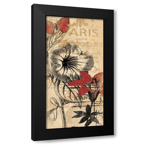 Paris Black Modern Wood Framed Art Print with Double Matting by Grey, Jace
