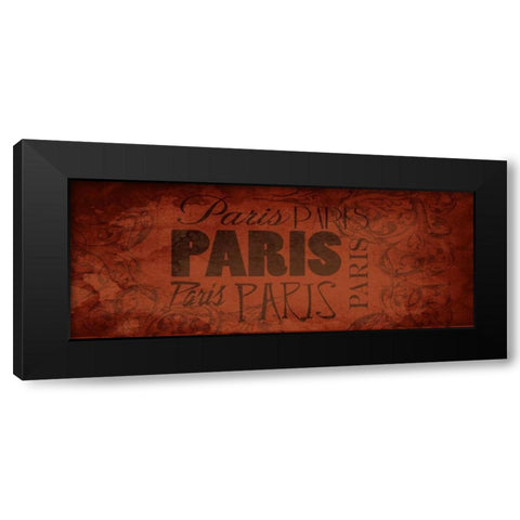Paris Black Modern Wood Framed Art Print with Double Matting by Grey, Jace