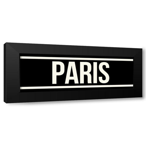 PARIS Black Modern Wood Framed Art Print with Double Matting by Grey, Jace
