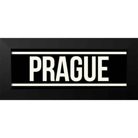PRAGUE Black Modern Wood Framed Art Print by Grey, Jace