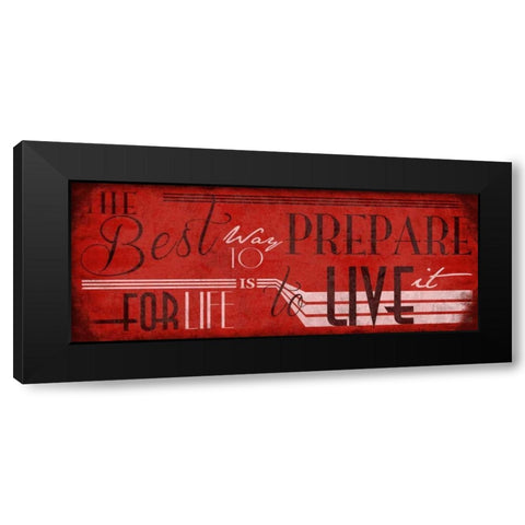 Type Red Black Modern Wood Framed Art Print by Grey, Jace