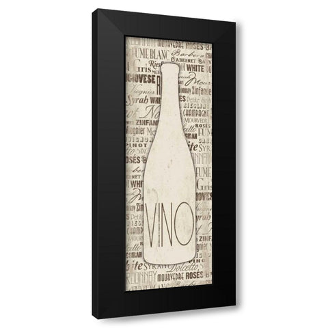 VINO CREAM Black Modern Wood Framed Art Print by Grey, Jace