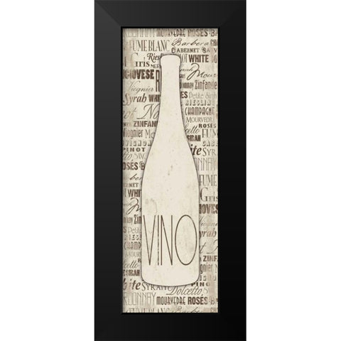 VINO CREAM Black Modern Wood Framed Art Print by Grey, Jace