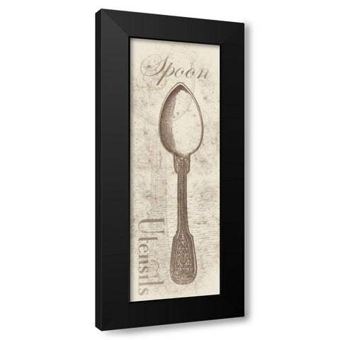 Spoon Black Modern Wood Framed Art Print by Grey, Jace