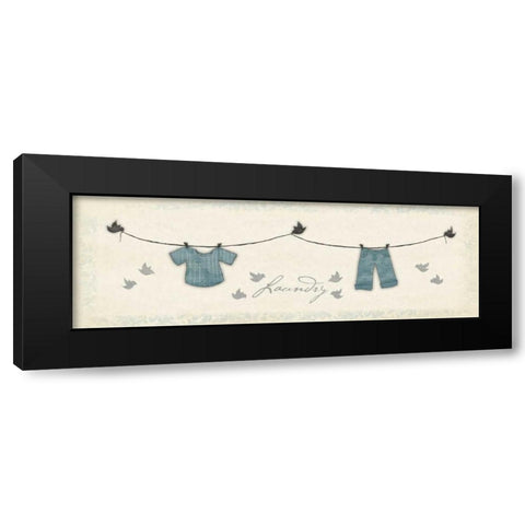 Laundry shirt and pants Black Modern Wood Framed Art Print with Double Matting by Grey, Jace