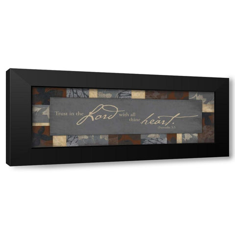 Heart Black Modern Wood Framed Art Print by Grey, Jace