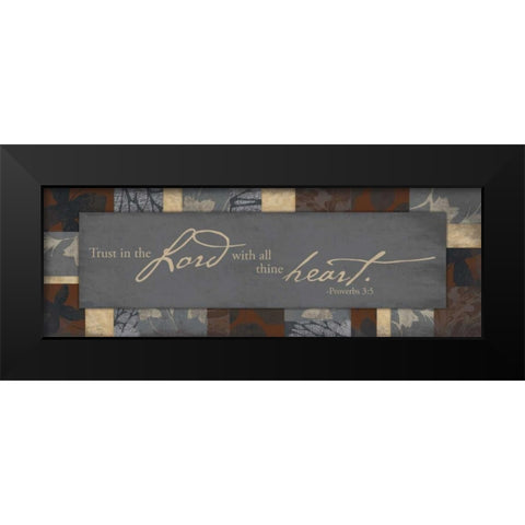 Heart Black Modern Wood Framed Art Print by Grey, Jace