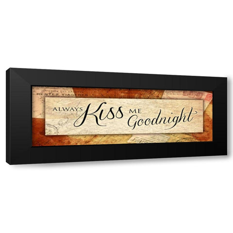 Kiss Black Modern Wood Framed Art Print with Double Matting by Grey, Jace