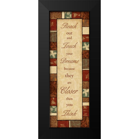 Reach Black Modern Wood Framed Art Print by Grey, Jace