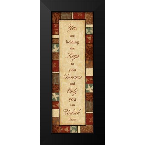 Keys Black Modern Wood Framed Art Print by Grey, Jace