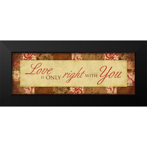 Right Black Modern Wood Framed Art Print by Grey, Jace