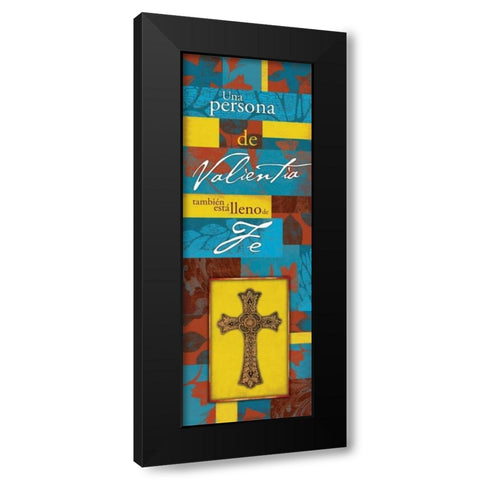 Religious Spanish Quote 2 Black Modern Wood Framed Art Print by Grey, Jace