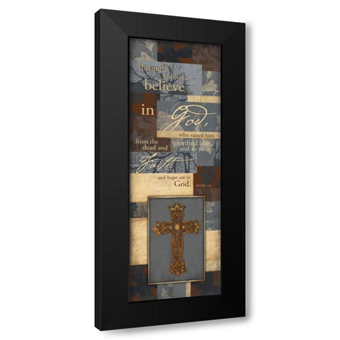 Religious Quote 3 Black Modern Wood Framed Art Print by Grey, Jace