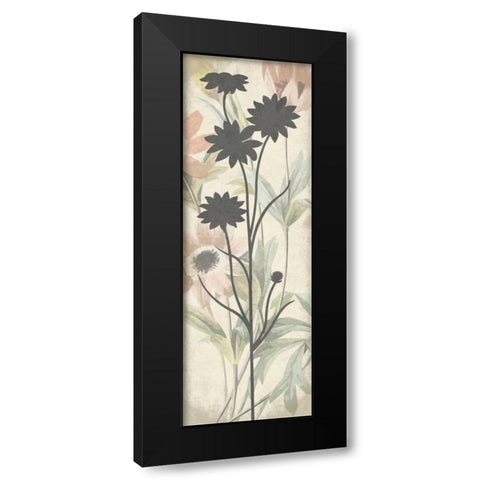 Floral silo Black Modern Wood Framed Art Print with Double Matting by Grey, Jace