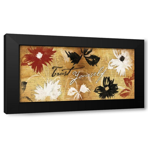 Trust Yourself Black Modern Wood Framed Art Print with Double Matting by Grey, Jace