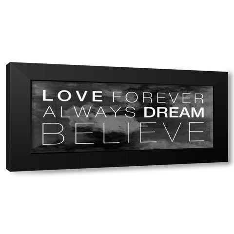 Love Forever Black Modern Wood Framed Art Print by Grey, Jace