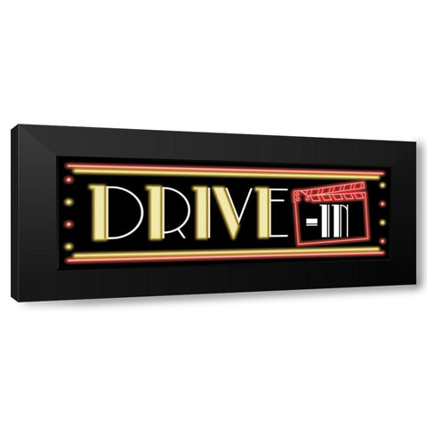 Drive In Black Modern Wood Framed Art Print with Double Matting by Grey, Jace