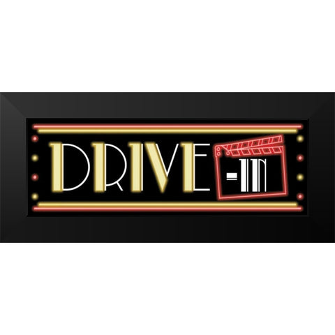Drive In Black Modern Wood Framed Art Print by Grey, Jace