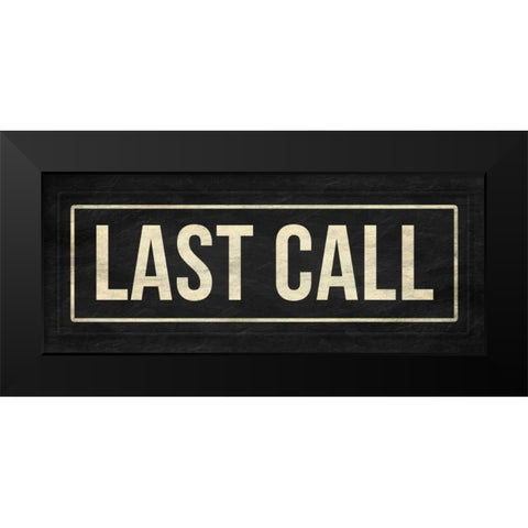 Last call Black Modern Wood Framed Art Print by Grey, Jace