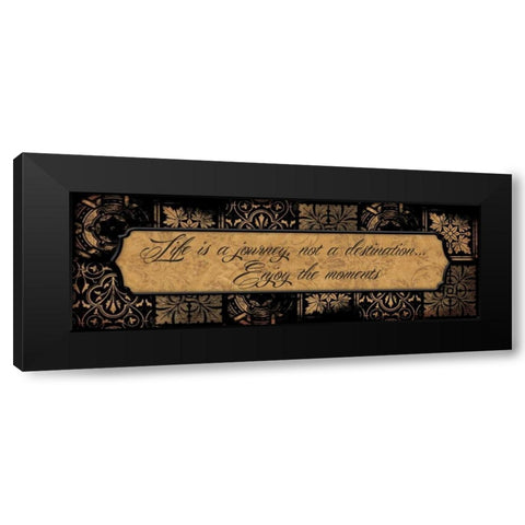 Gold pattern inspirational Black Modern Wood Framed Art Print by Grey, Jace