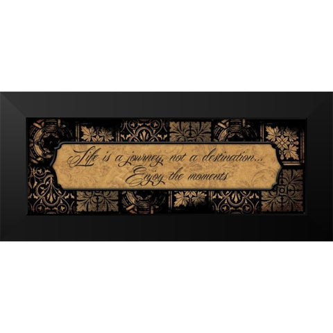 Gold pattern inspirational Black Modern Wood Framed Art Print by Grey, Jace