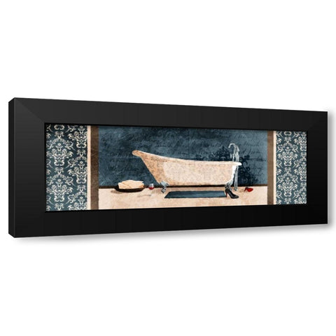 Enjoying Bath Black Modern Wood Framed Art Print by Grey, Jace