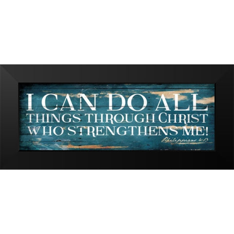 I Can Do All Black Modern Wood Framed Art Print by Grey, Jace