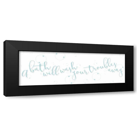 Troubles Away Black Modern Wood Framed Art Print with Double Matting by Grey, Jace