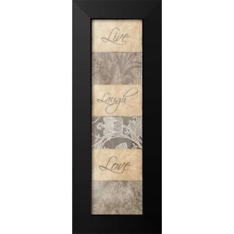 Love Black Modern Wood Framed Art Print by Grey, Jace