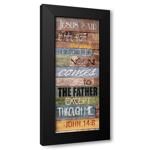 Jesus Said Black Modern Wood Framed Art Print with Double Matting by Grey, Jace